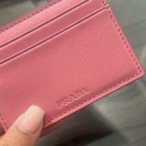 Pink Prada Card Holder